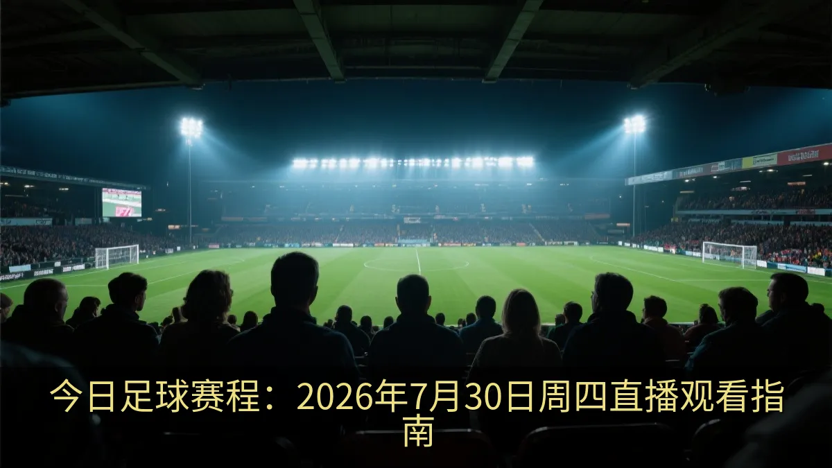 足球比赛直播前的球场观众看台